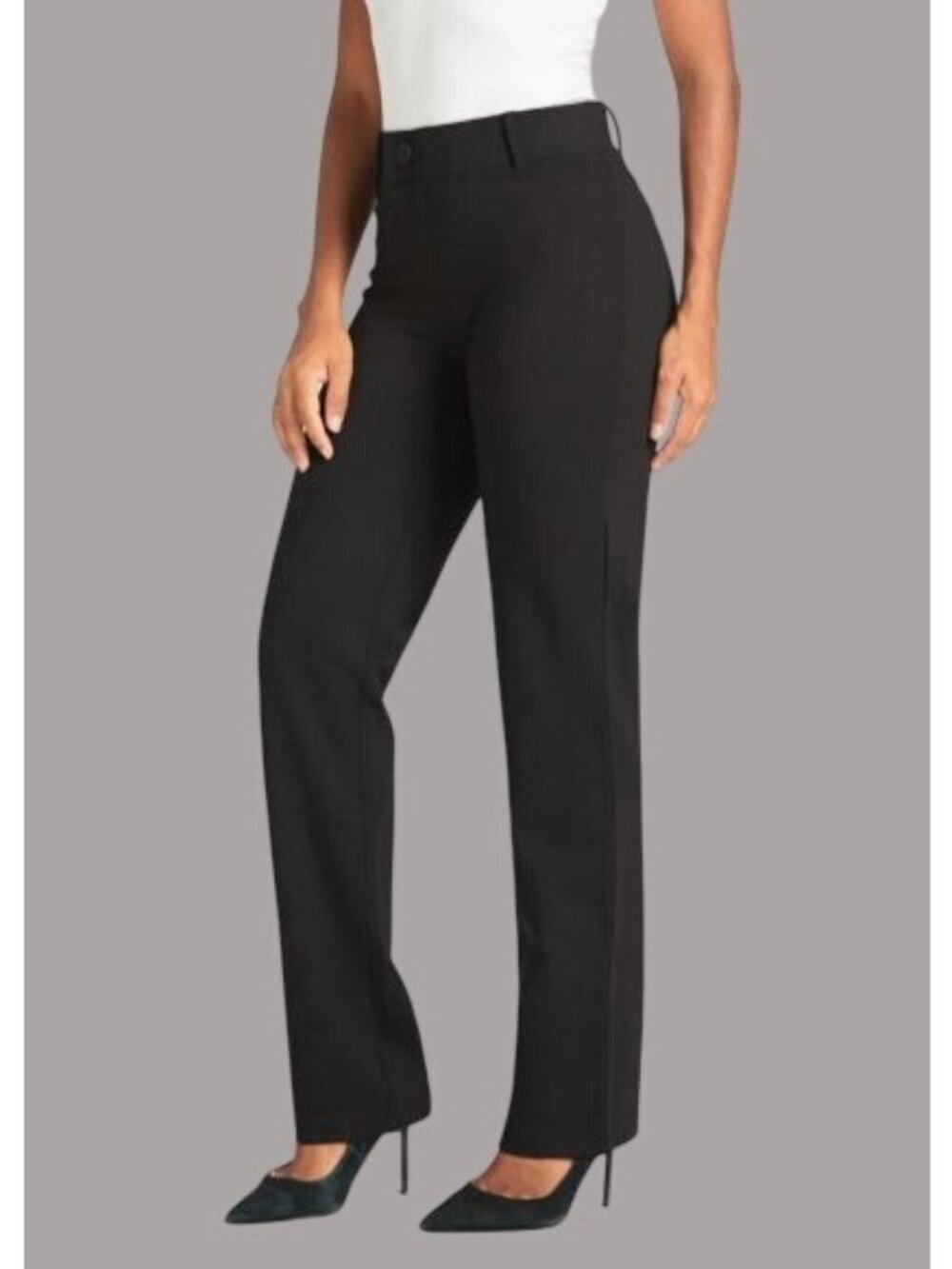 Betabrand 2XL Stretchy Boot-Cut Black Work Pants Cleanluxury